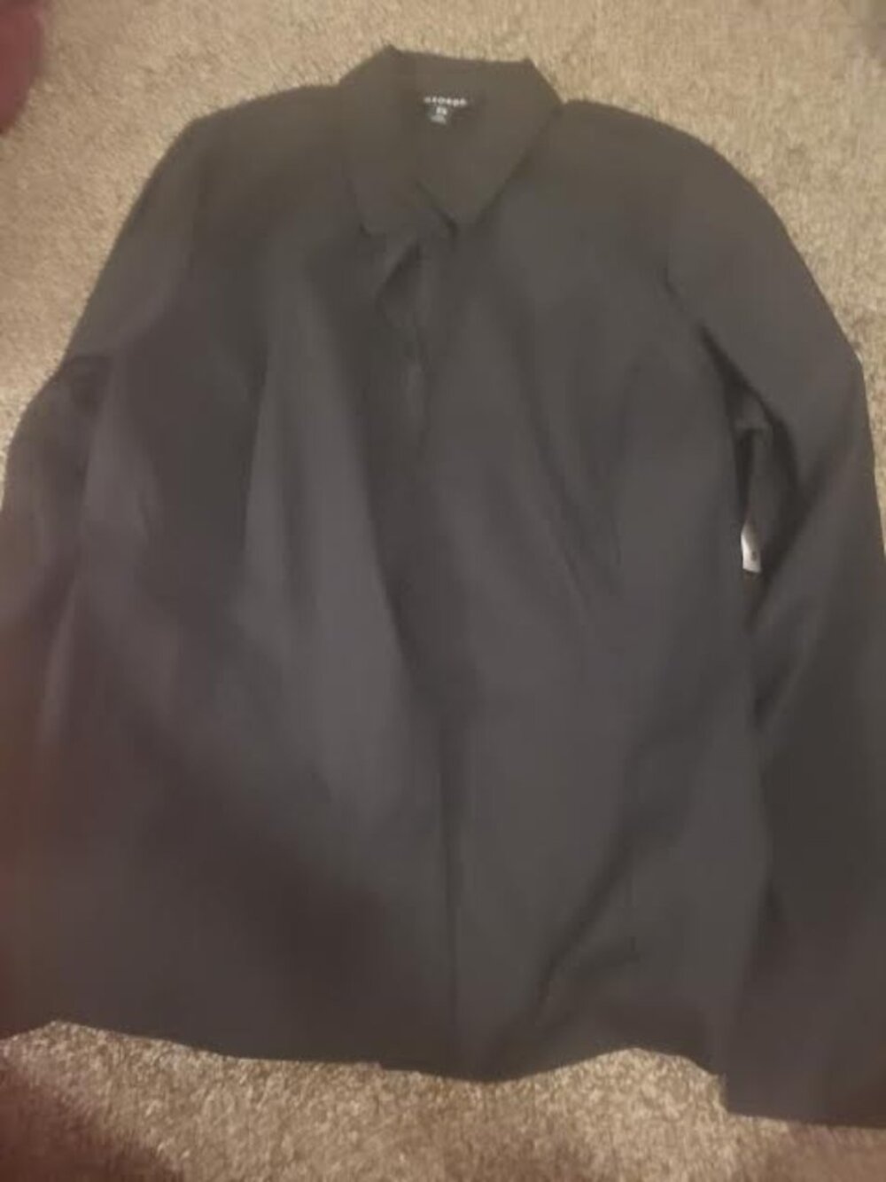 Women's George Black Soot Dress Shirt Size XL (16-18)